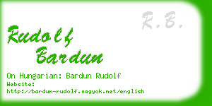 rudolf bardun business card